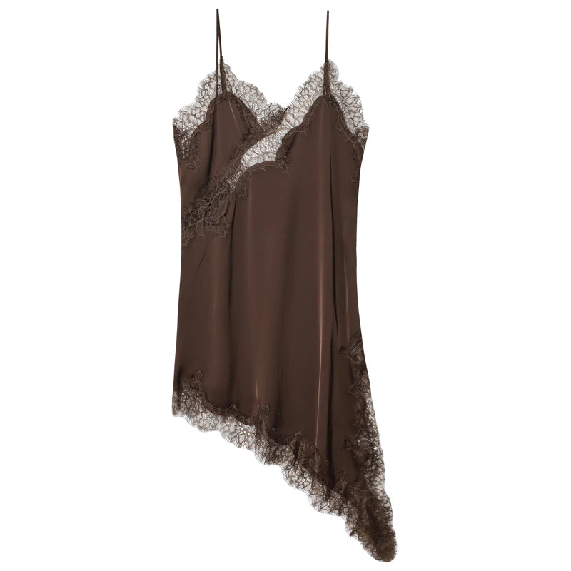 Van Rijn Fashion® | Kanten Asymmetrische Jurk
