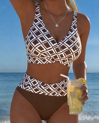 Van Rijn Fashion® | Twee-delige Bikini met Diamantpatroon