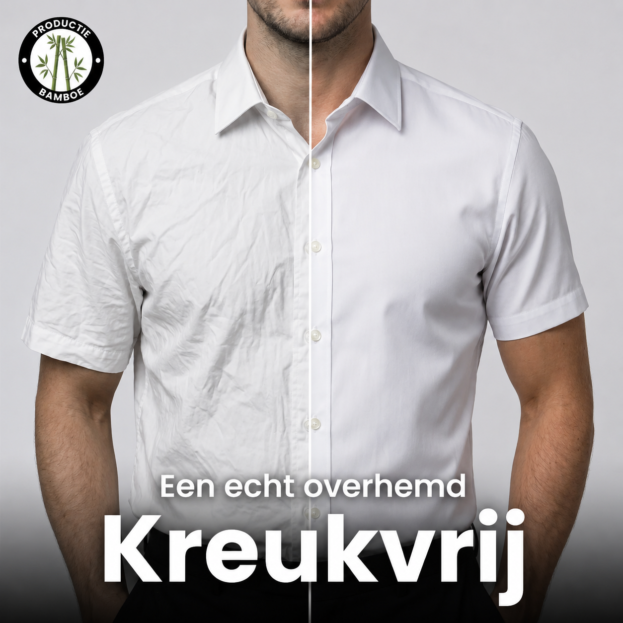 Van Rijn Fashion® | Getailleerd overhemd met korte mouwen