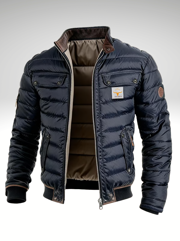 Van Rijn Fashion® | Gewatteerde Jas met Opstaande Kraag