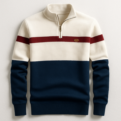 Van Rijn Fashion® | Katoenen Quarter-Zip Trui