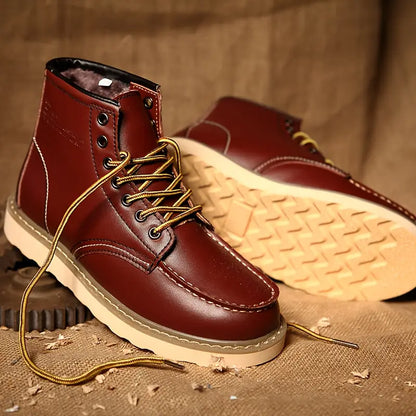 Van Rijn Fashion® | Gevoerde Retro Veterlaars