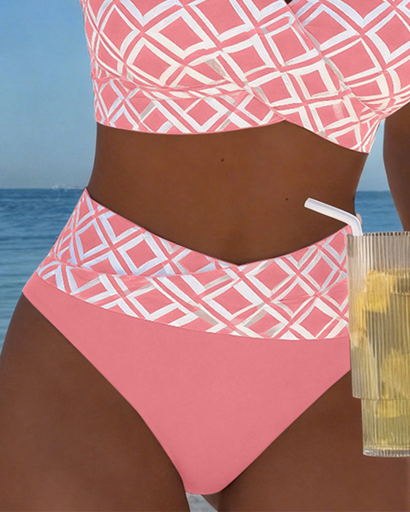 Van Rijn Fashion® | Twee-delige Bikini met Diamantpatroon