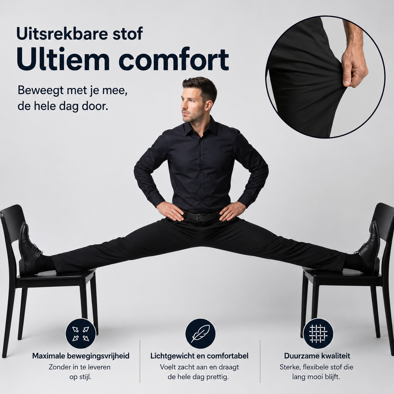 Van Rijn Fashion® | Stretch pantalon voor heren