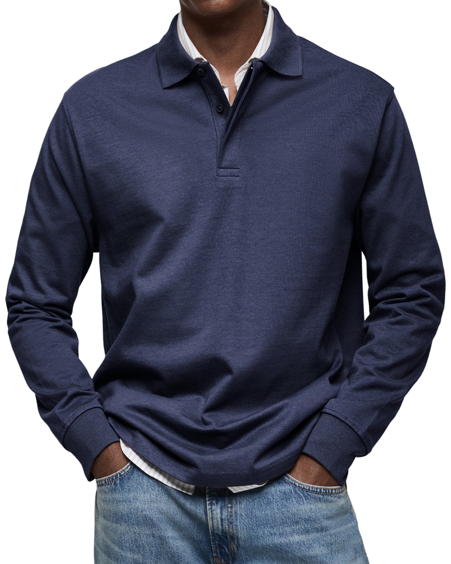 Van Rijn Fashion® | Casual Poloshirt Lange Mouwen