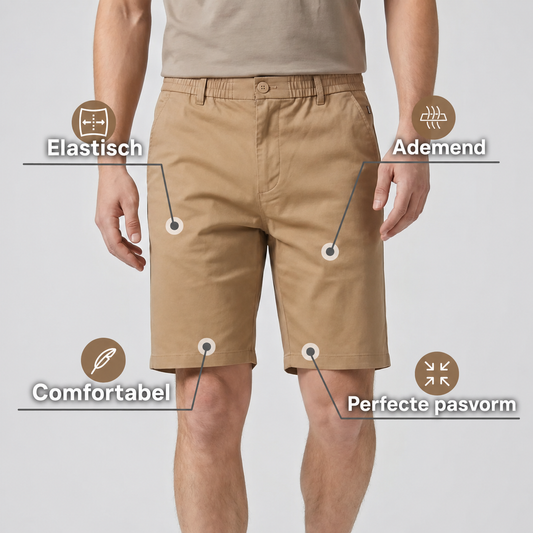 Van Rijn Fashion® | Stretch katoenen korte broek voor heren