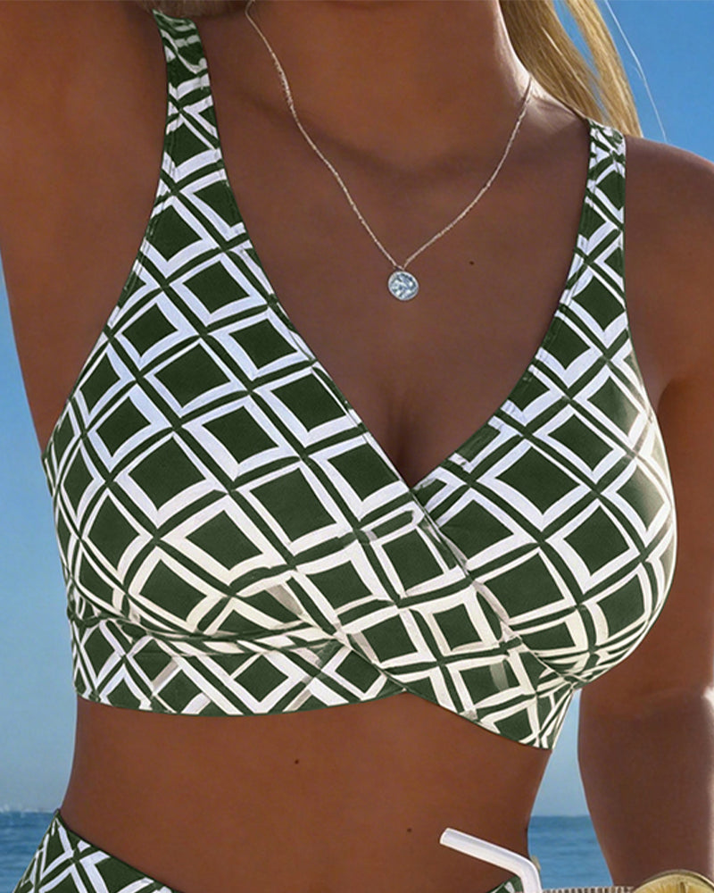 Van Rijn Fashion® | Twee-delige Bikini met Diamantpatroon