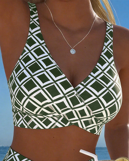 Van Rijn Fashion® | Twee-delige Bikini met Diamantpatroon