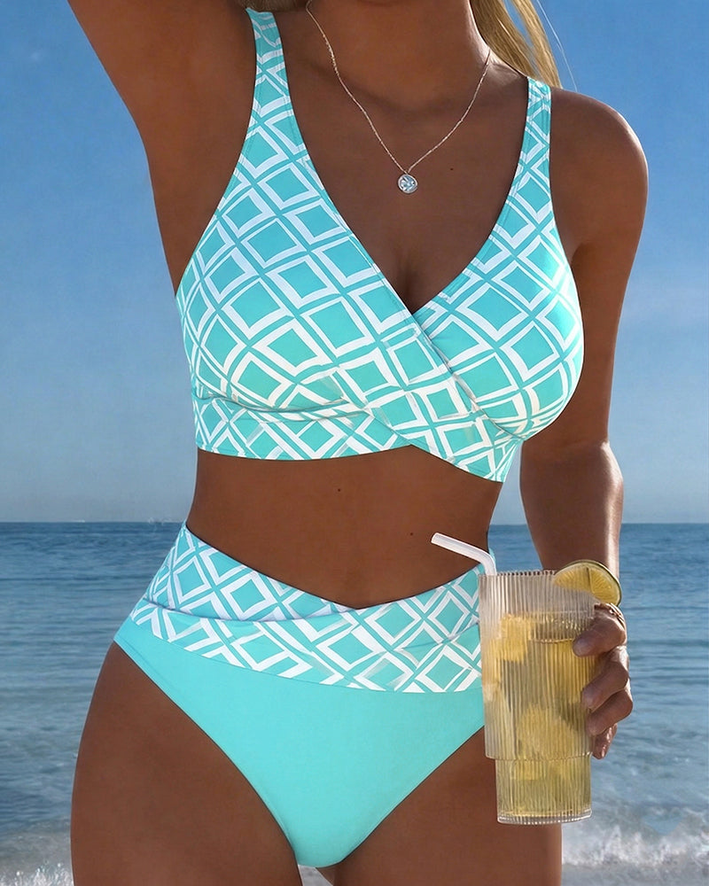 Van Rijn Fashion® | Twee-delige Bikini met Diamantpatroon