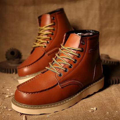 Van Rijn Fashion® | Gevoerde Retro Veterlaars