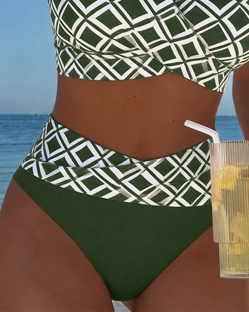 Van Rijn Fashion® | Twee-delige Bikini met Diamantpatroon