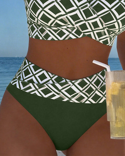 Van Rijn Fashion® | Twee-delige Bikini met Diamantpatroon