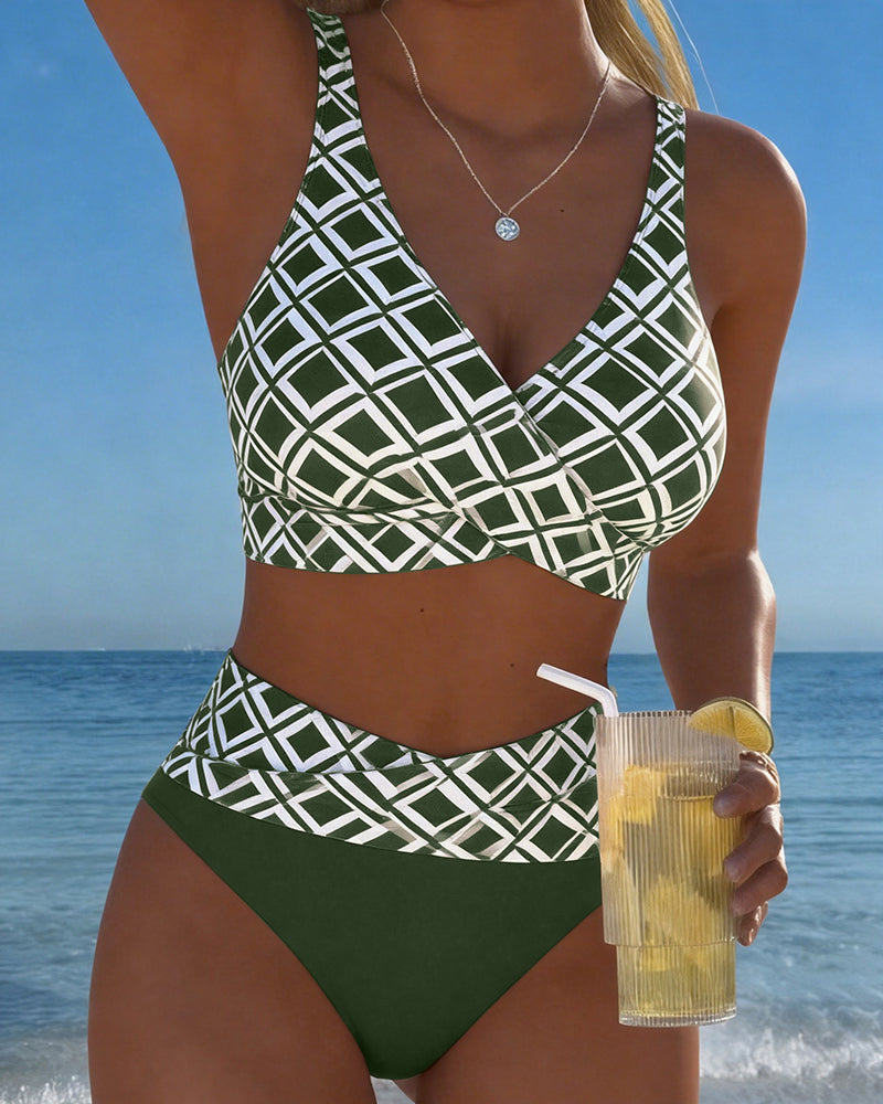 Van Rijn Fashion® | Twee-delige Bikini met Diamantpatroon