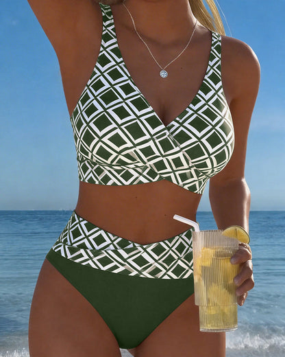 Van Rijn Fashion® | Twee-delige Bikini met Diamantpatroon