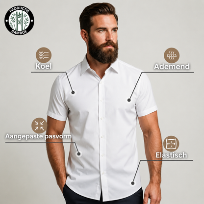 Van Rijn Fashion® | Getailleerd overhemd met korte mouwen