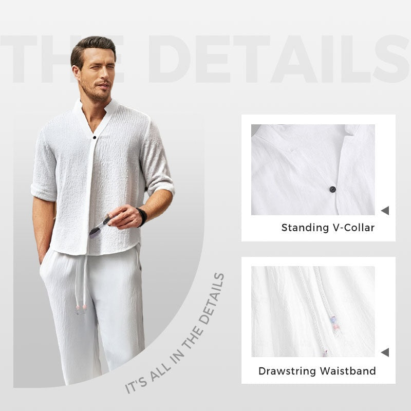 Van Rijn Fashion® | Katoen-linnen set voor heren
