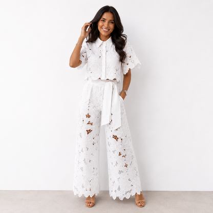 Isabela Kant Tweedelig Set - Wit