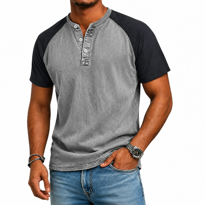Van Rijn Fashion® | Vintage tweekleurig T-shirt