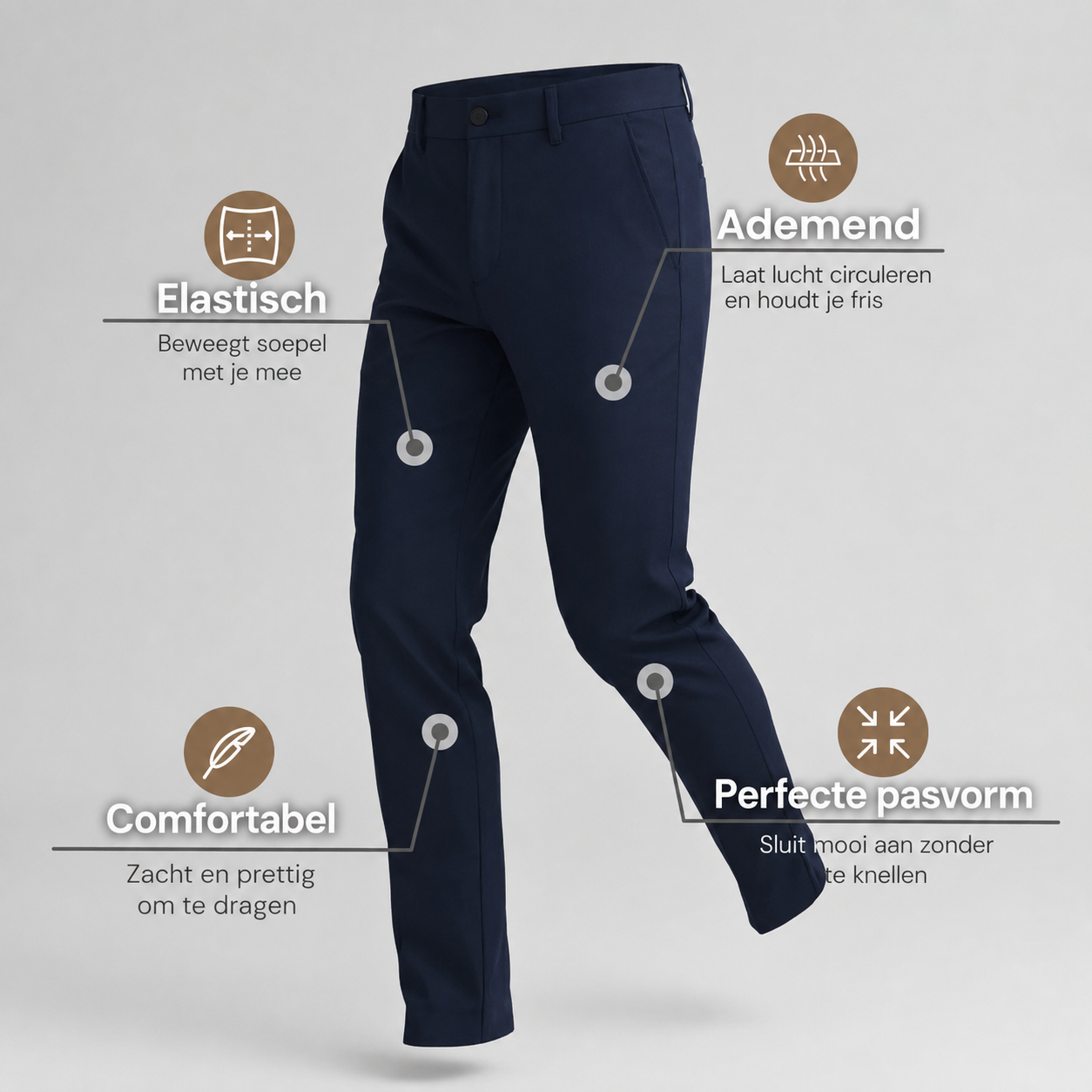 Van Rijn Fashion® | Stretch pantalon voor heren