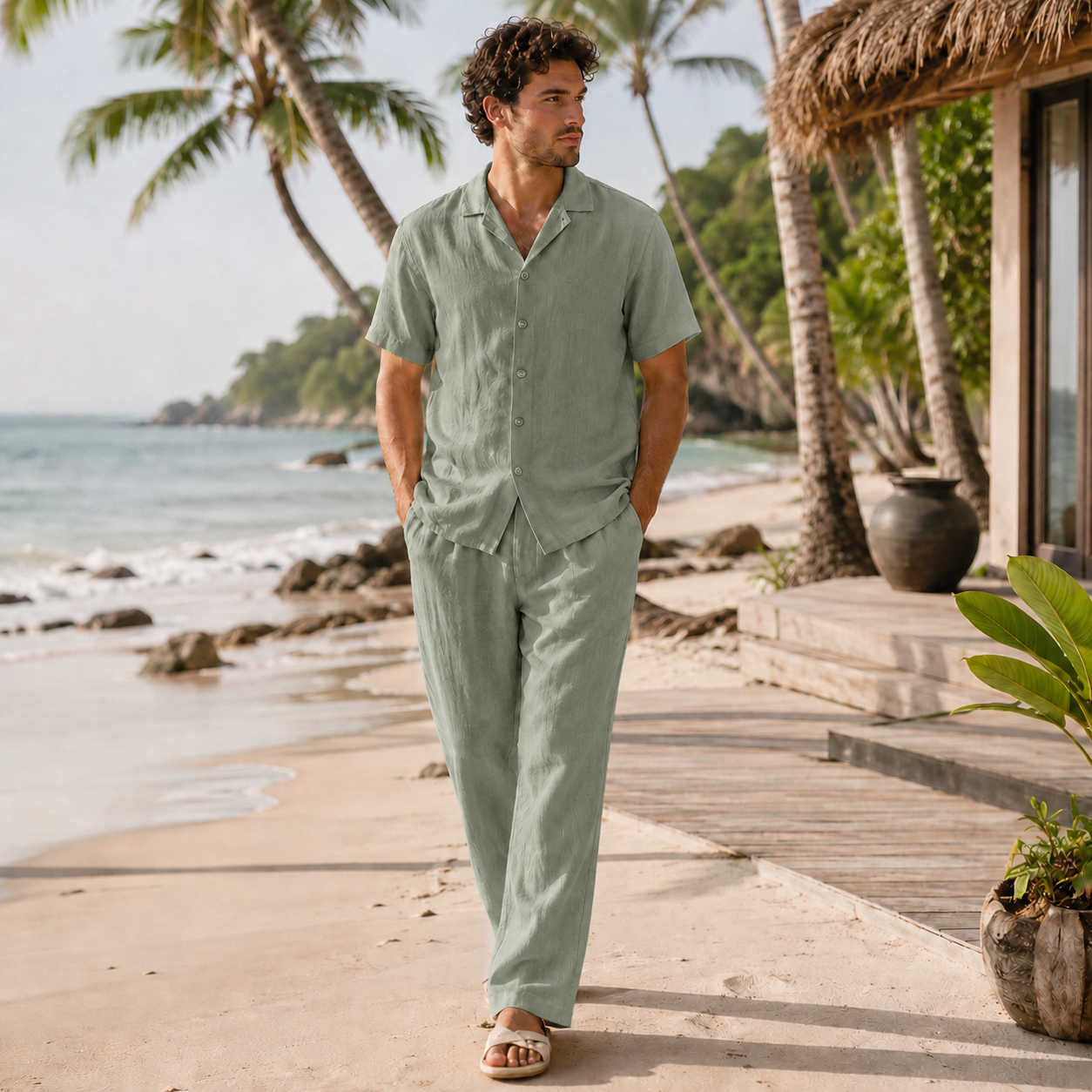 Van Rijn Fashion® | Katoen-linnen zomerset