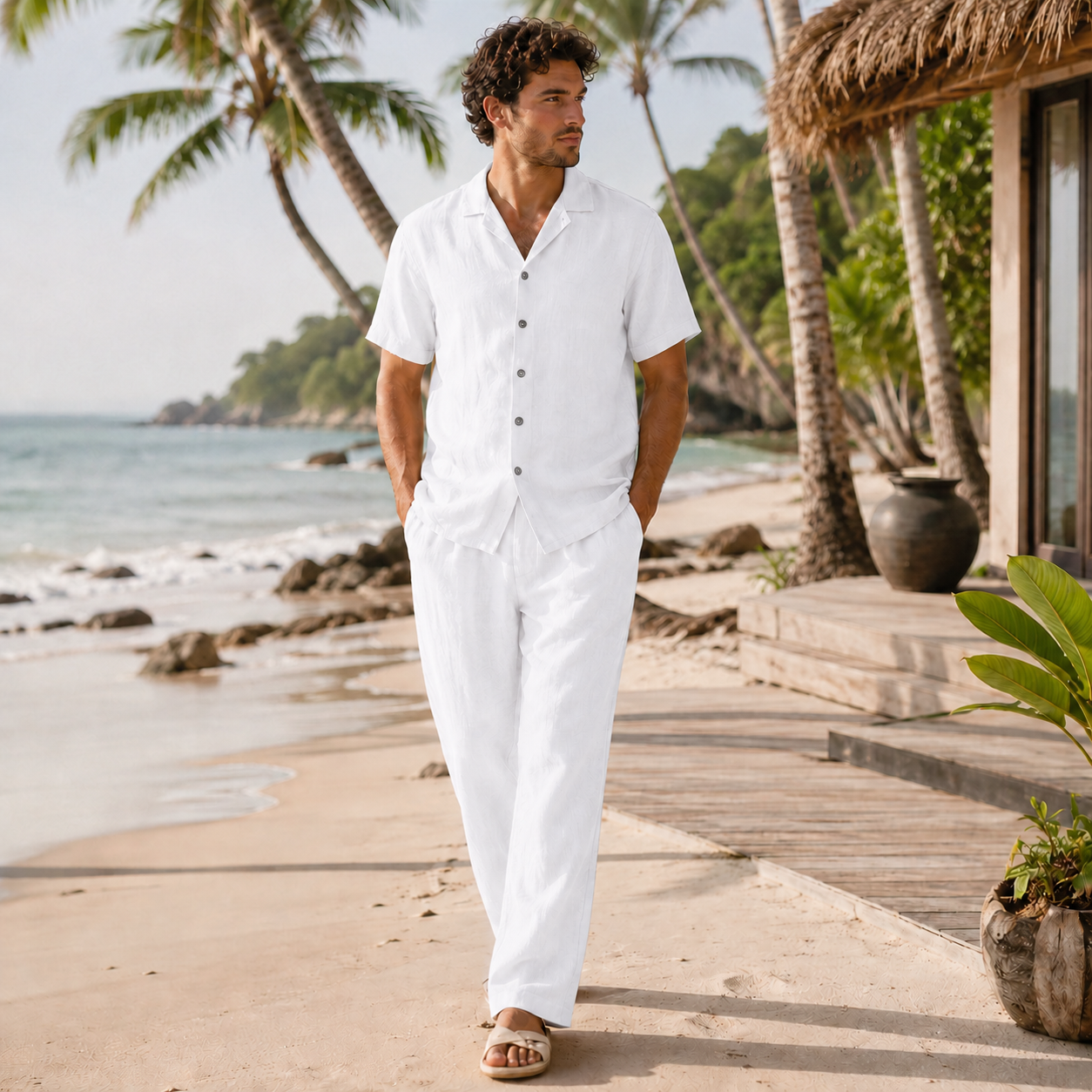 Van Rijn Fashion® | Katoen-linnen zomerset