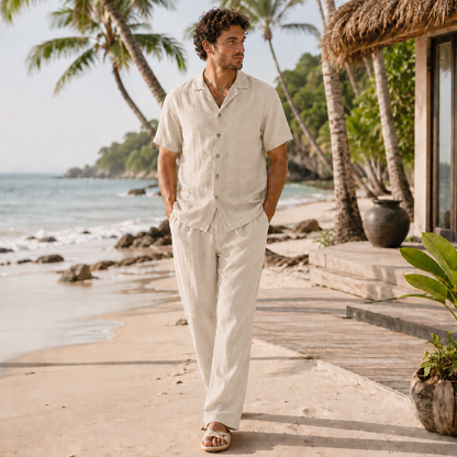 Van Rijn Fashion® | Katoen-linnen zomerset