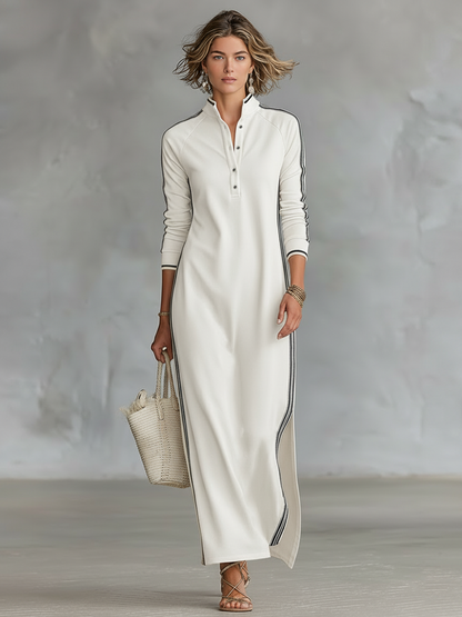 Selene | Casual Lange Mouw Maxi Jurk