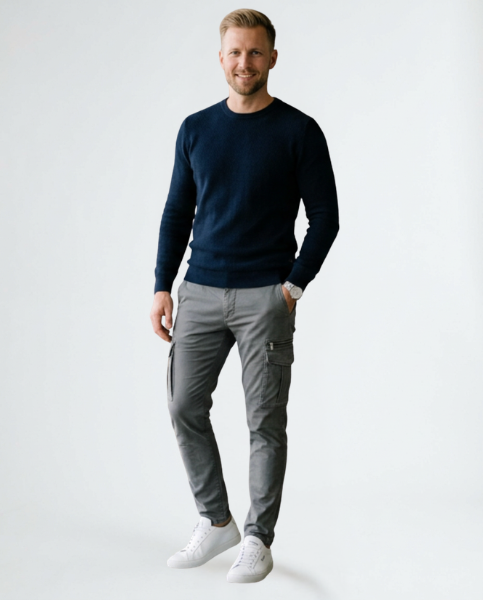 Van Rijn Fashion® | Cargo stretchbroek voor heren