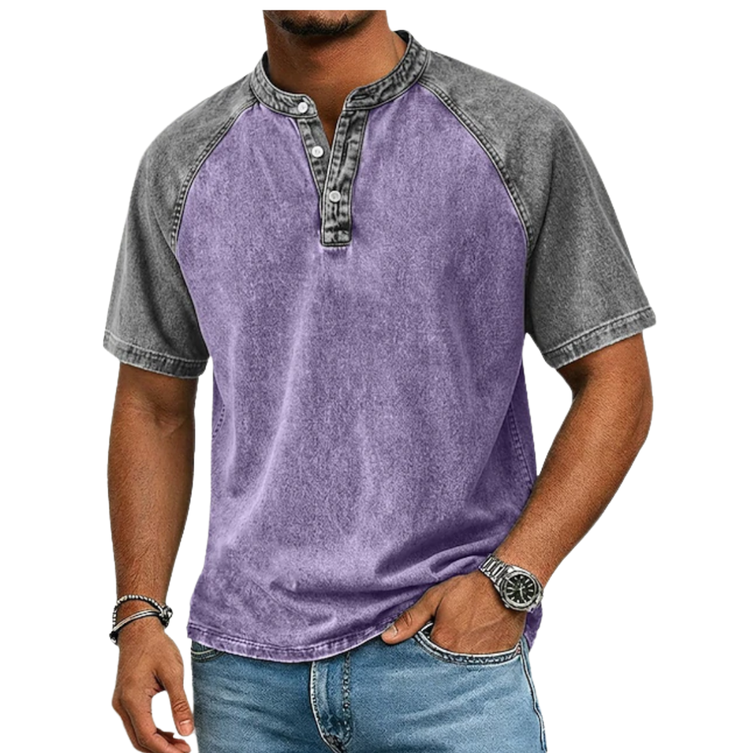 Van Rijn Fashion® | Vintage tweekleurig T-shirt