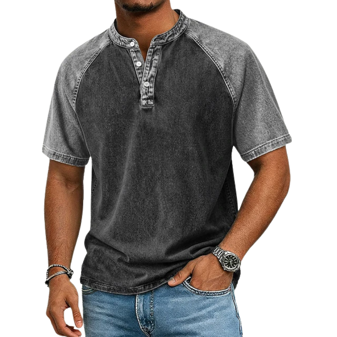 Van Rijn Fashion® | Vintage tweekleurig T-shirt