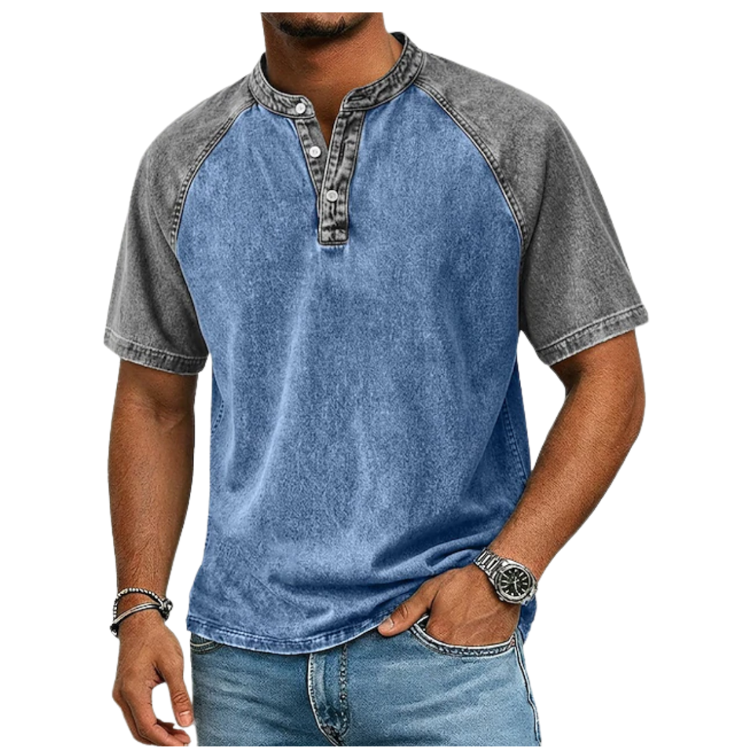 Van Rijn Fashion® | Vintage tweekleurig T-shirt