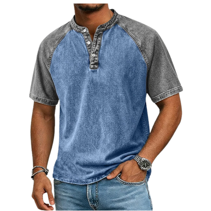 Van Rijn Fashion® | Vintage tweekleurig T-shirt