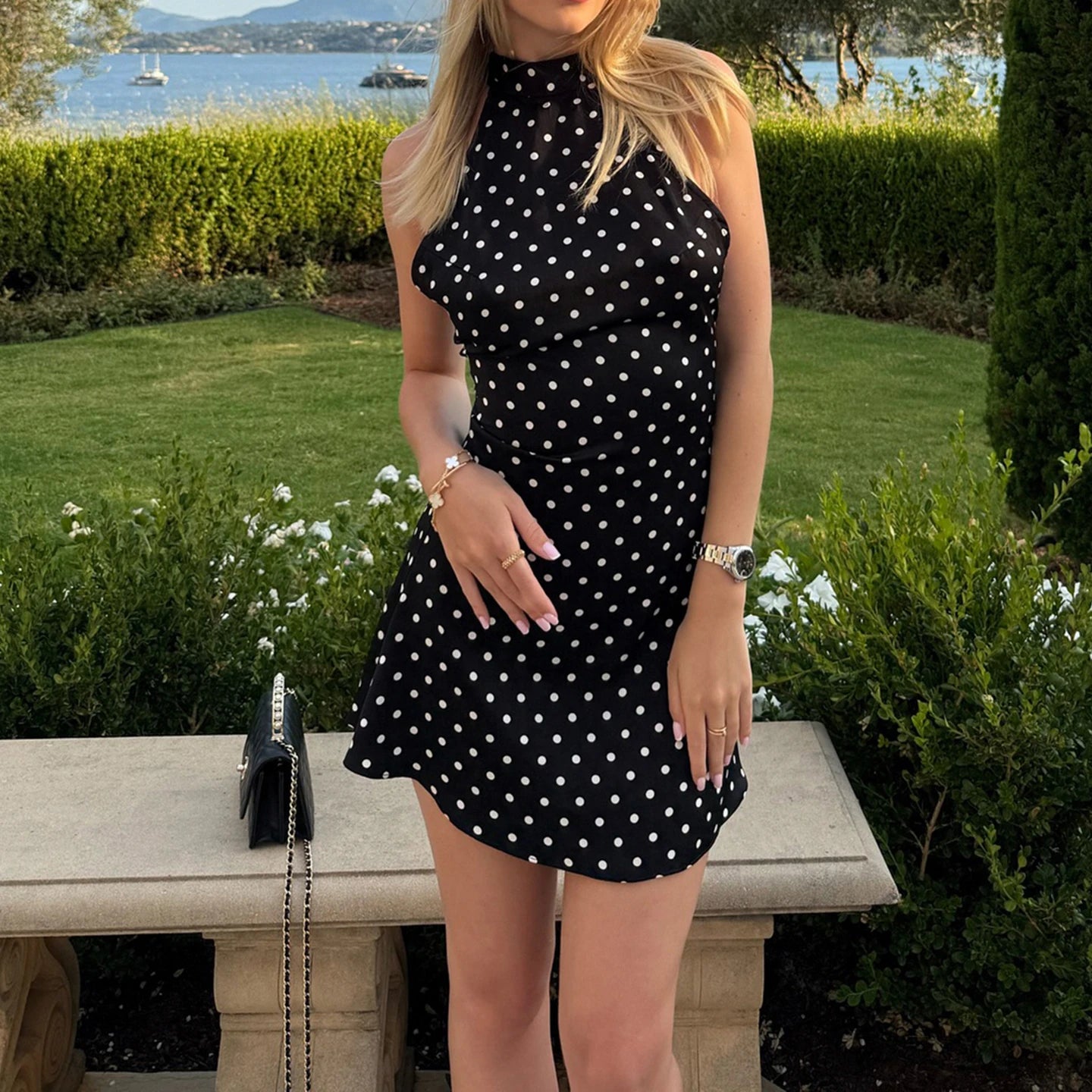 Van Rijn Fashion® | Polka Dot Halterjurk
