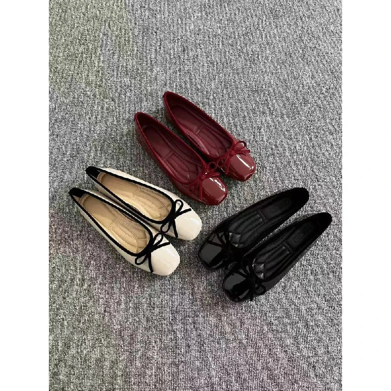 Van Rijn Fashion® | Lakleren Ballerina's met Strik