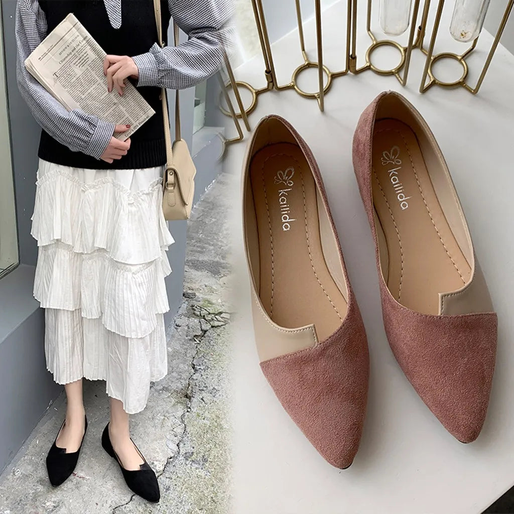 Van Rijn Fashion® | Puntige Instap Ballerina's
