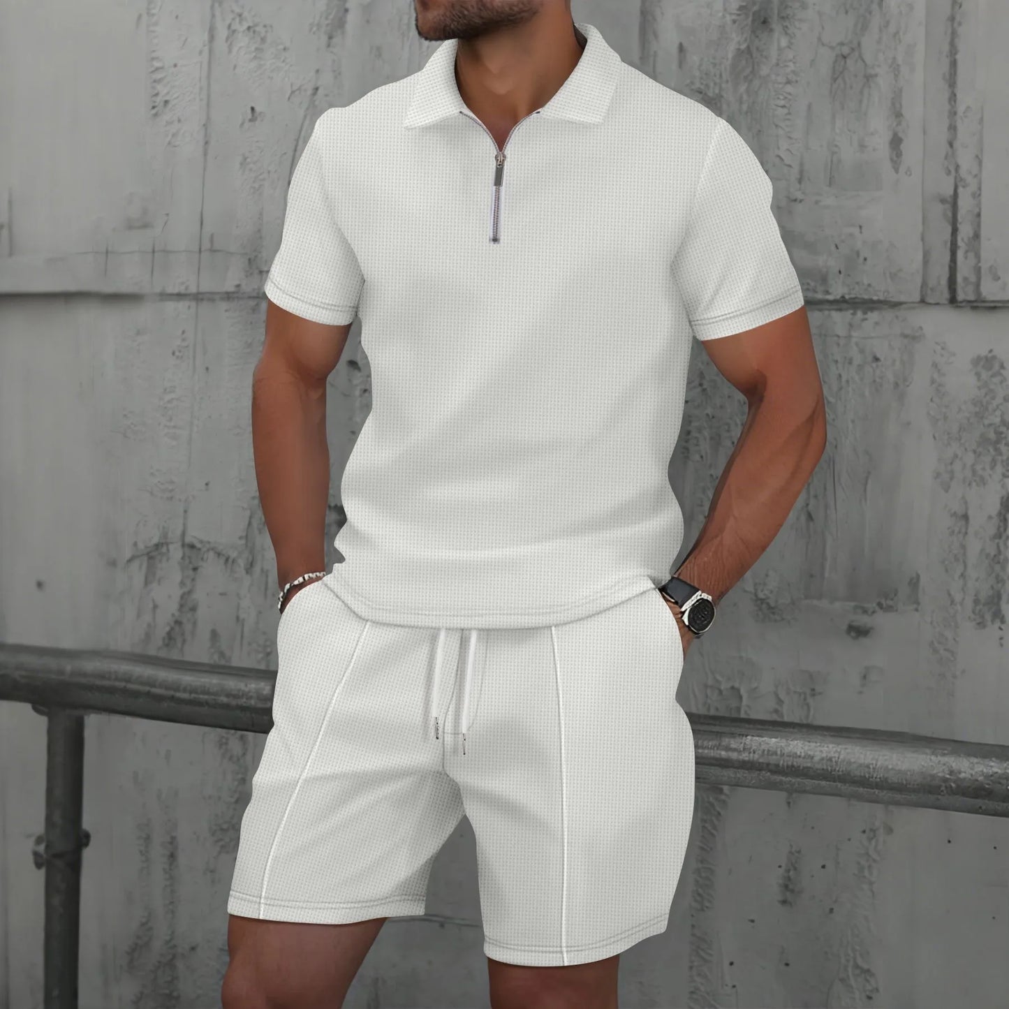 Van Rijn Fashion® | Wafel Zomerset met Shorts