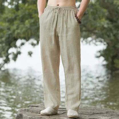 Van Rijn Fashion® | Heren Linnen Wijde Broek