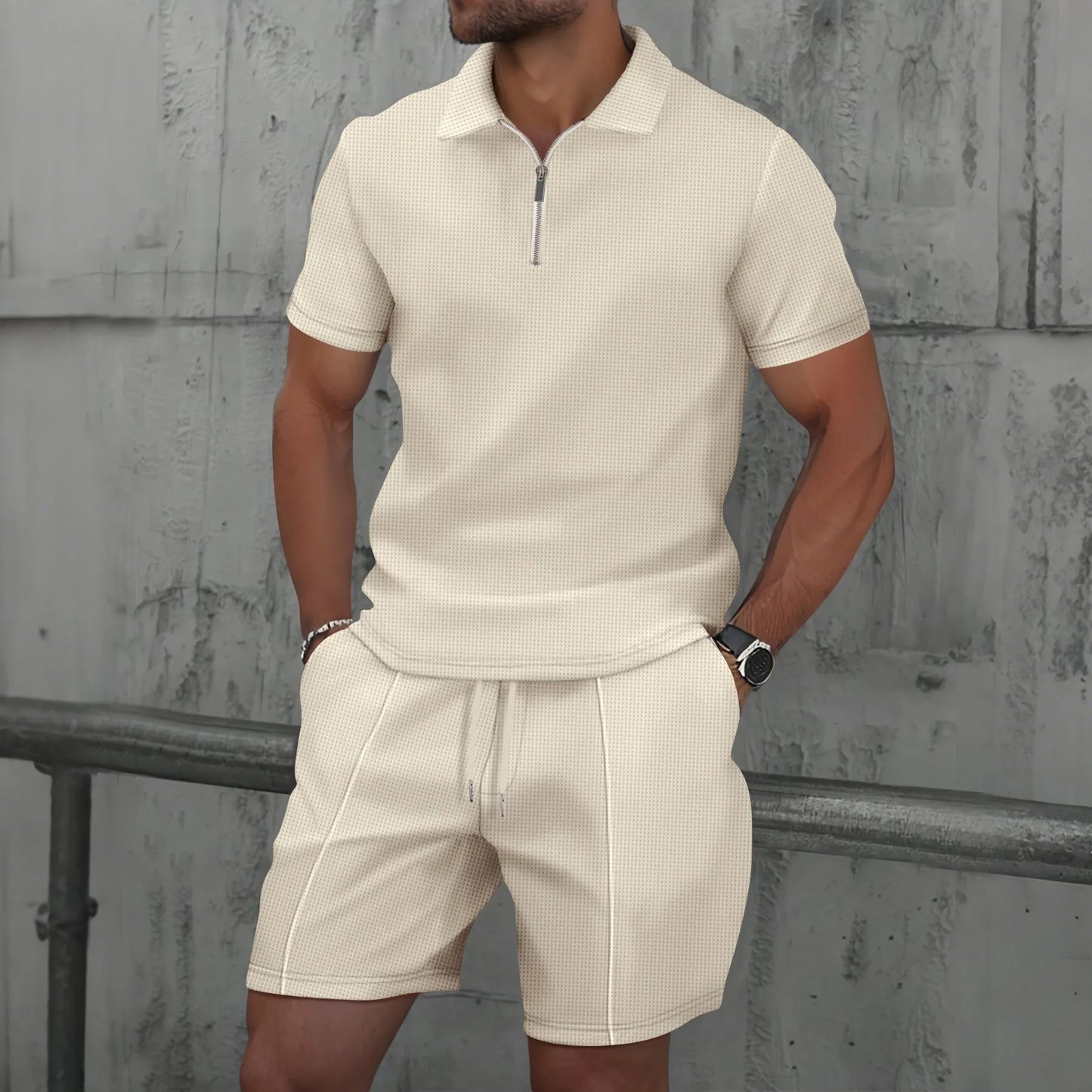 Van Rijn Fashion® | Wafel Zomerset met Shorts