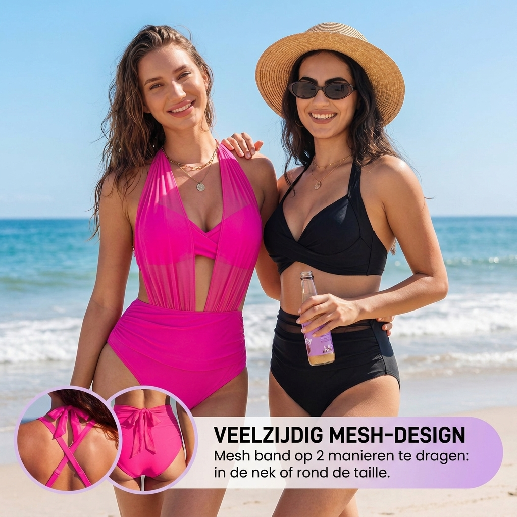 Van Rijn Fashion® | 2-in-1 Hoog Getailleerde Tummy Control Bikini