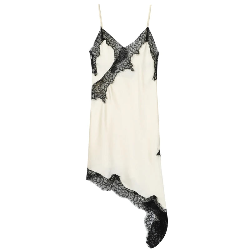 Van Rijn Fashion® | Kanten Asymmetrische Jurk