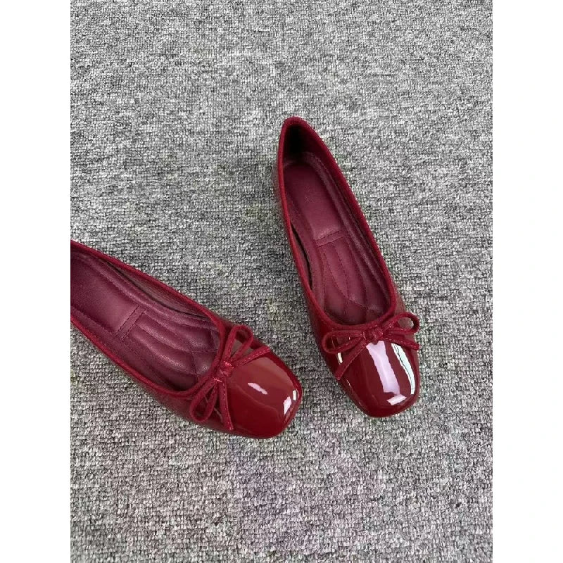 Van Rijn Fashion® | Lakleren Ballerina's met Strik