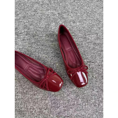 Van Rijn Fashion® | Lakleren Ballerina's met Strik
