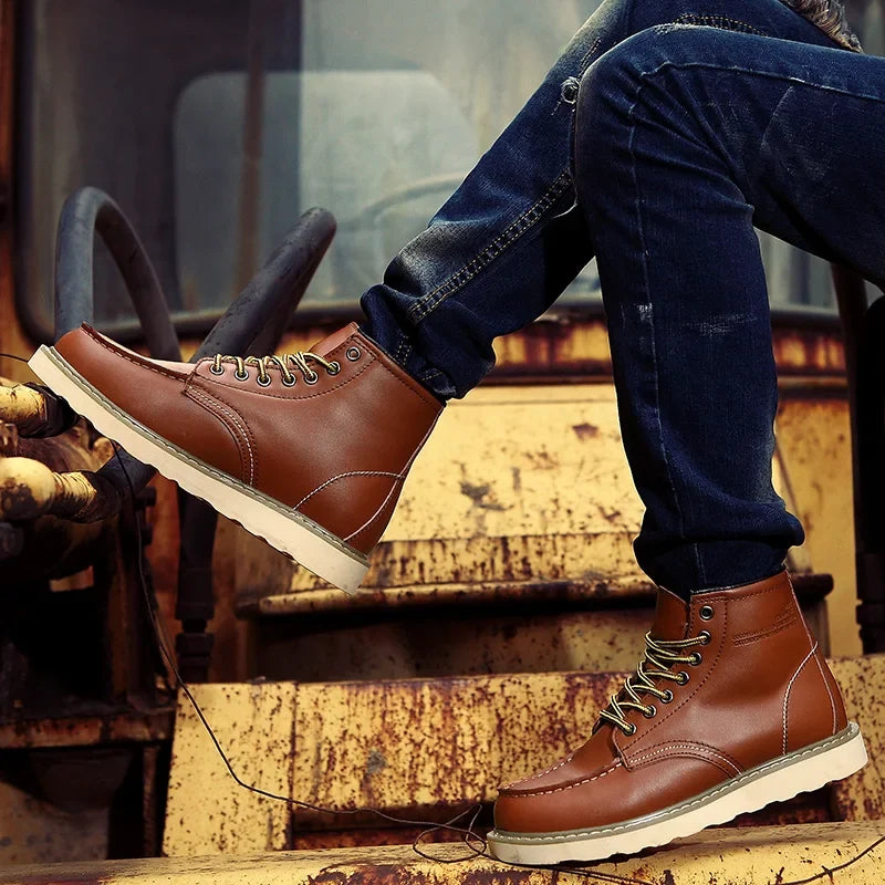 Van Rijn Fashion® | Gevoerde Retro Veterlaars