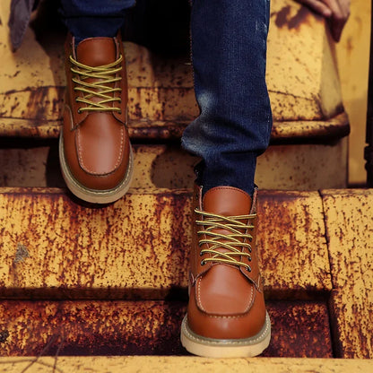 Van Rijn Fashion® | Gevoerde Retro Veterlaars