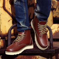 Van Rijn Fashion® | Gevoerde Retro Veterlaars
