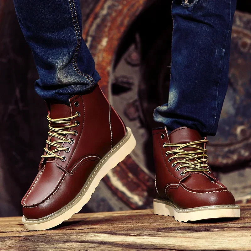 Van Rijn Fashion® | Gevoerde Retro Veterlaars