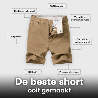 Van Rijn Fashion® | Stretch katoenen korte broek voor heren
