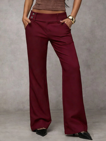 Fien | Losse Broek - Wijnrood