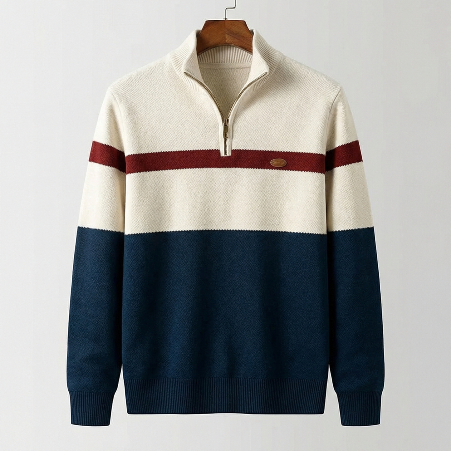 Van Rijn Fashion® | Katoenen Quarter-Zip Trui
