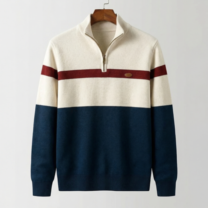 Van Rijn Fashion® | Katoenen Quarter-Zip Trui
